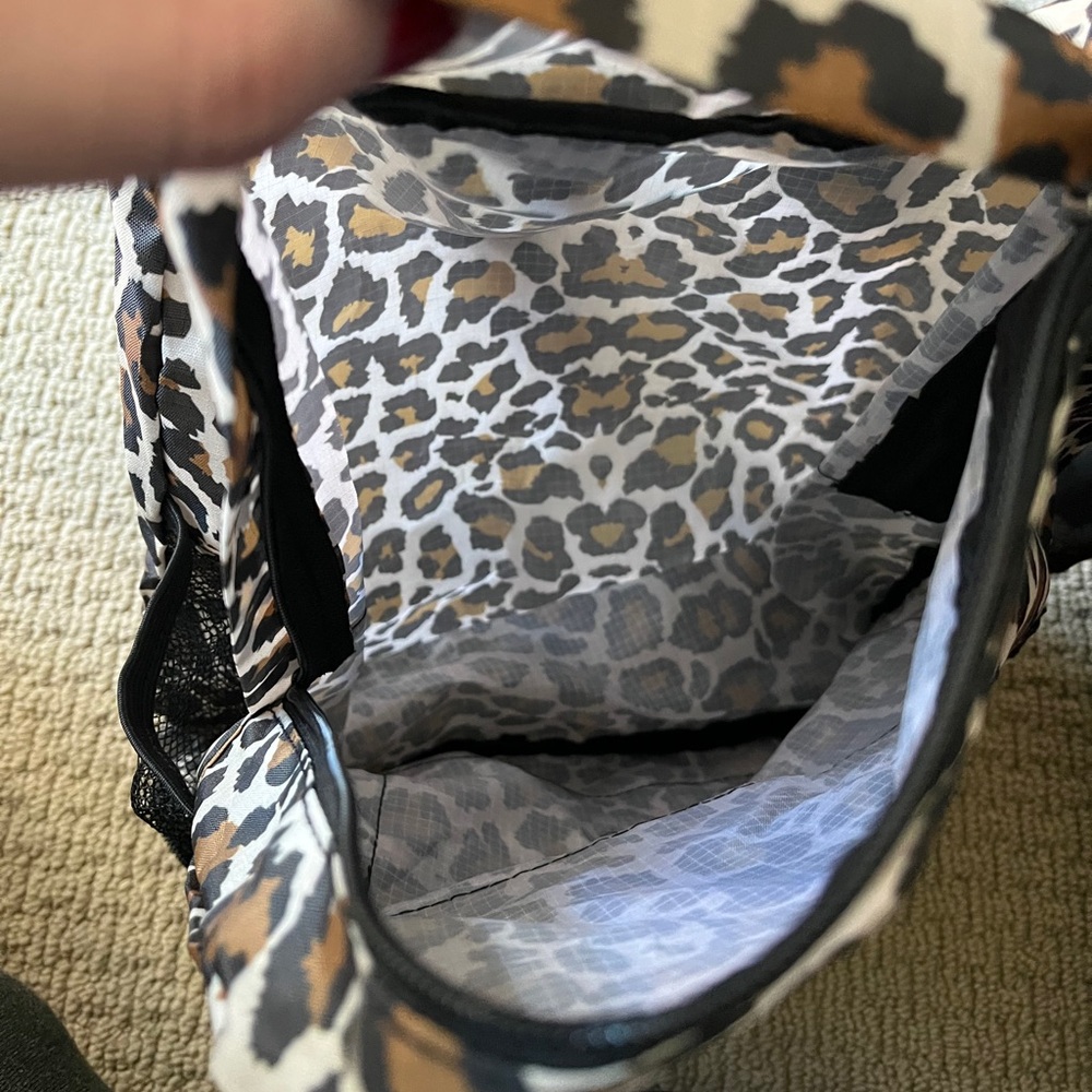 Foldable Leopard Print Backpack - image 6